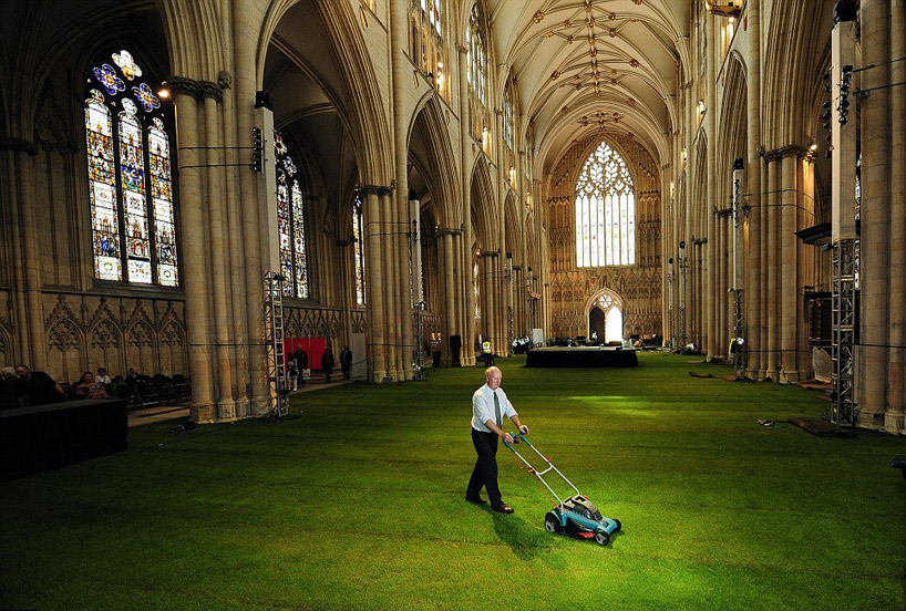 Cathedral Interior Covered in Grass5
