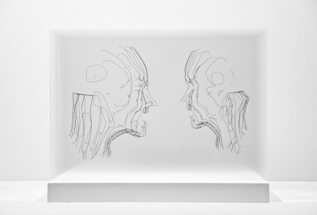 Transparent Face Off Sculpture3