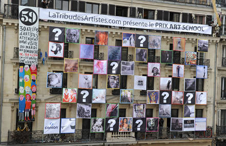 La Façade du 59 Rivoli revue aux couleurs du Prix Art School