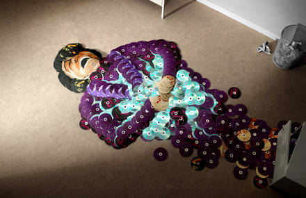 Rock icons reborn as CD mosaics