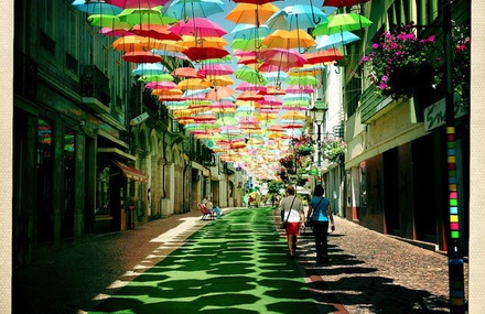 Colorful Umbrellas Installation