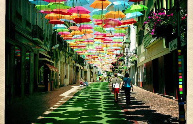 Colorful Umbrellas Installation