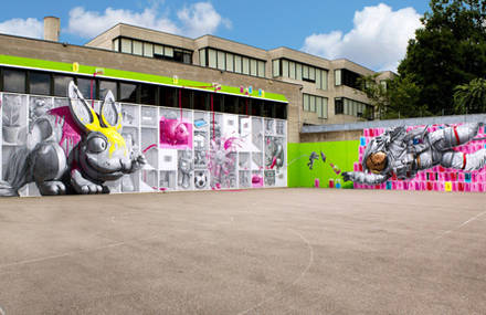 Magenta – The never-ending game between the Astronaut and the Plastiline Rabbit – by NEVERCREW