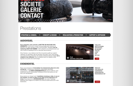Caravan Productions – Nouveau site internet