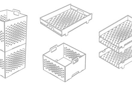 Lozenge Crates and Trays by Jonathan DORTHE for Atelier-D