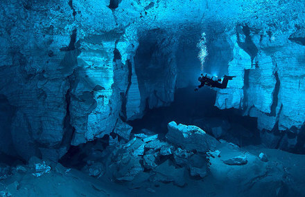 Underwater Russian Cave