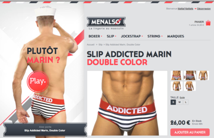 Jolie boutique interactive de lingerie pour hommes