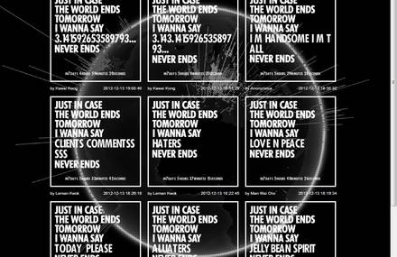 Say it – in case the world ends tomorrow