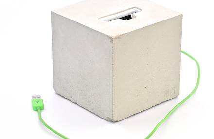 concrete iphone dock