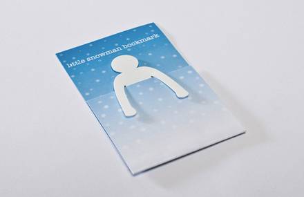 Little Snowman Bookmark by Lee Washington