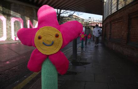 Graffiti knitting transforms Brixton in London with unique street art installation with Toyota’s Positive Power