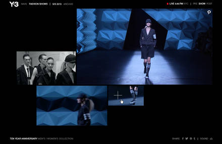 adidas Y-3 Interactive Live Stream S/S13