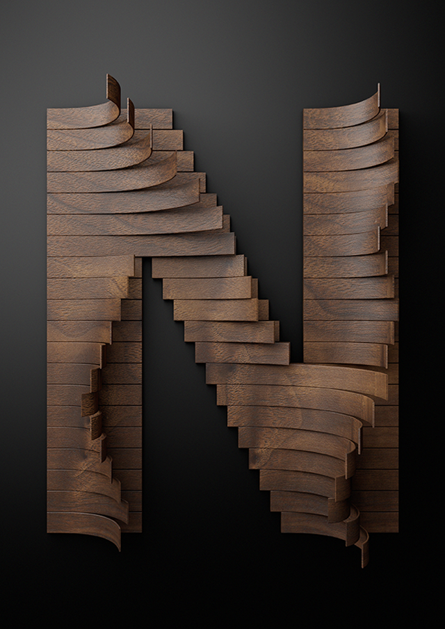 Nike Typography with Wooden Slats14