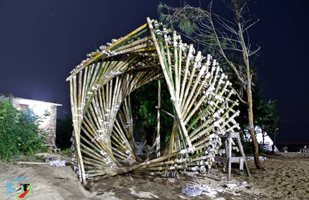 The tunnel: a barreling bamboo wave by Vinay Pateel