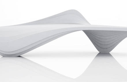 Zaha Hadid Design’s ‘Serac Bench’ for LAB23