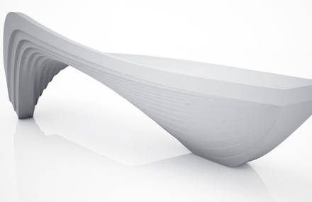 Zaha Hadid Design’s ‘Serac Bench’ for LAB23