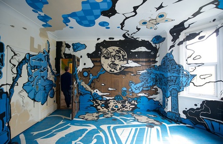 Street Art Explodes Inside a London Room