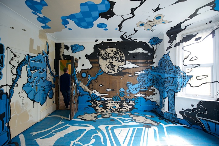 Street Art Explodes Inside a London Room8