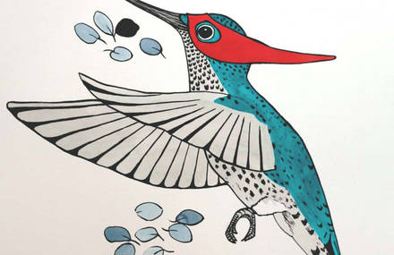 Birds with mask and gun