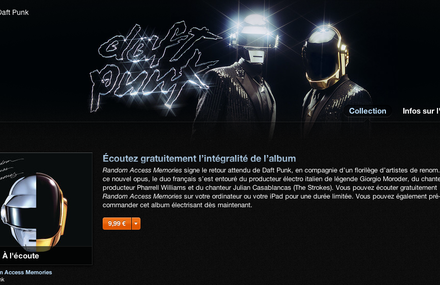 Random Access Memories en pré-écoute sur iTunes
