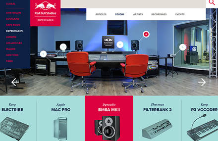 Red Bull Studios: visual identity and global website