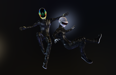Dive in Daft Punk in real-time 3D