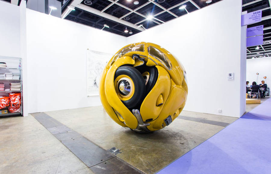 Compressed Beetle Sculpture