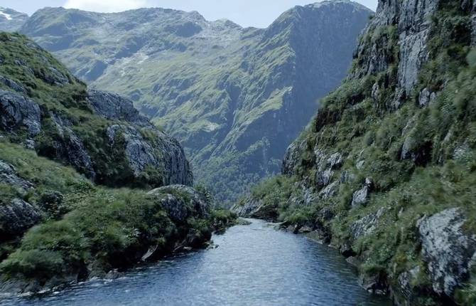 Helicopter Flying over New Zealand