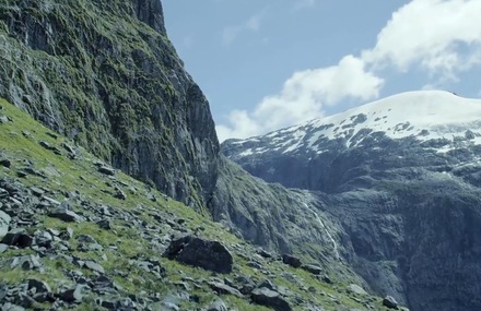 Helicopter Flying over New Zealand