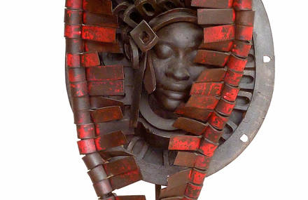 Le sculpteur Gérard VAN KAL MON  au show-room KHARA TUKI