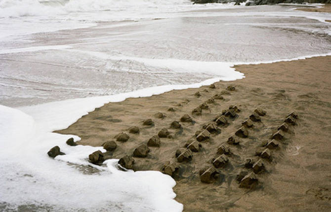 Sand Castle Consumed by the Ocean