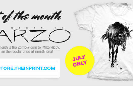 Unique T-shirt Designs by Mike Rigby and a July Sale!