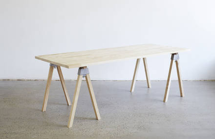A-Joint Trestle Table by Henry Wilson