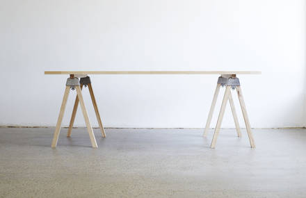 A-Joint Trestle Table by Henry Wilson