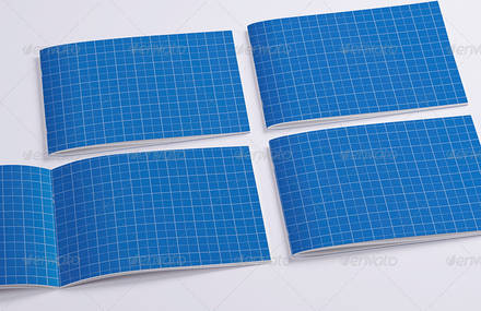 Photorealistic a5 Horizontal Magazine Mock-up