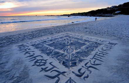 Amazing Beach Calligraphy