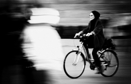 Cyclist in Motion