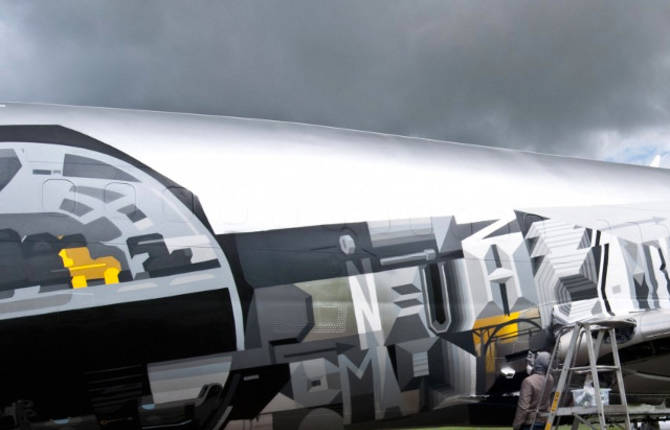Spray Painted Boeing