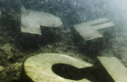 underwater typography