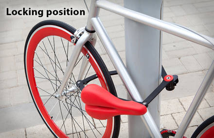 Bicycle Saddle & lock in one product