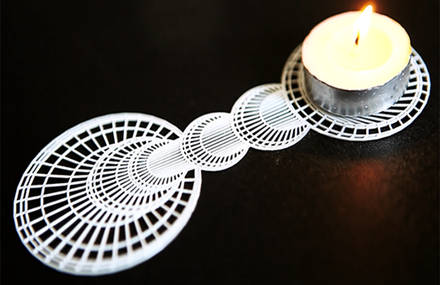 Flatlight – Candle holder a 3D optical illusion. 100% Flat