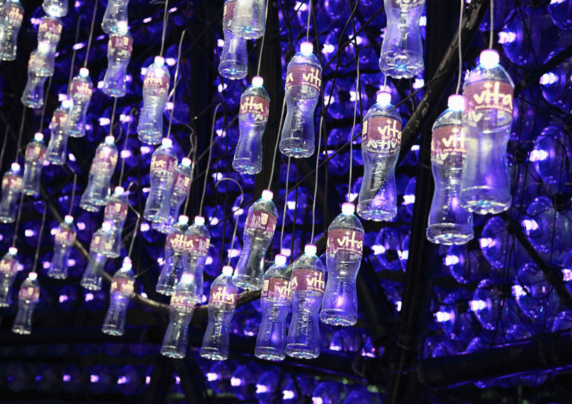 Lantern Pavilion made from Recycled Water Bottles10