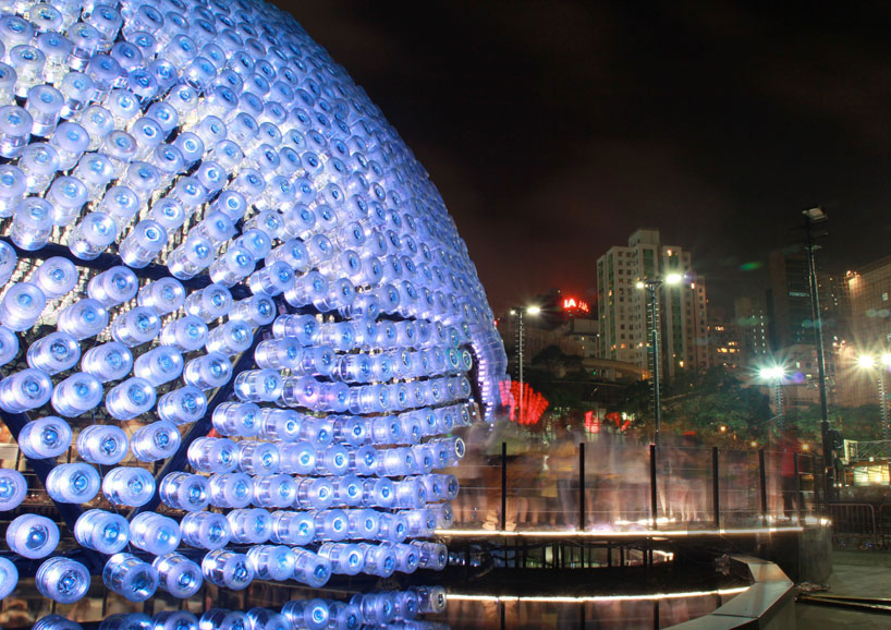 Lantern Pavilion made from Recycled Water Bottles4