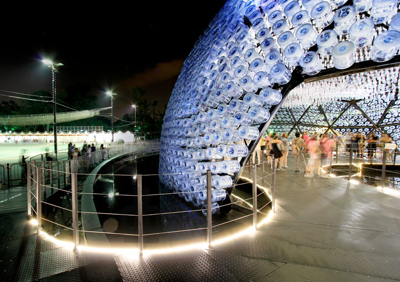Lantern Pavilion made from Recycled Water Bottles7