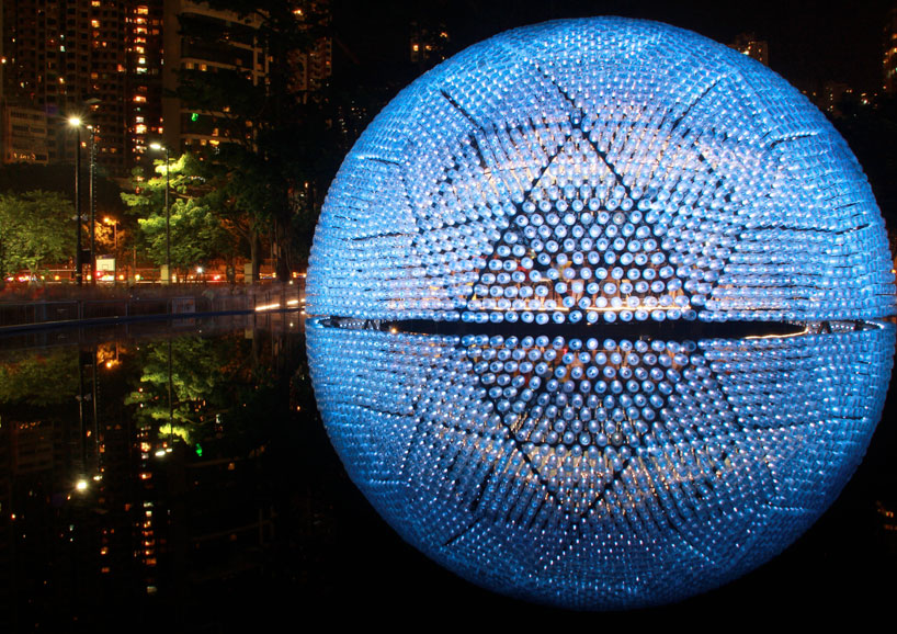Lantern Pavilion made from Recycled Water Bottles8