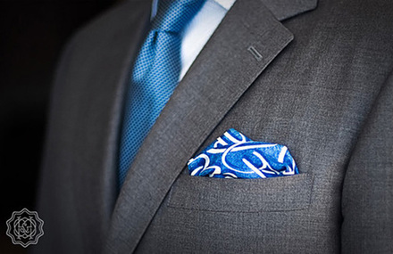 Typographic Pocket Squares