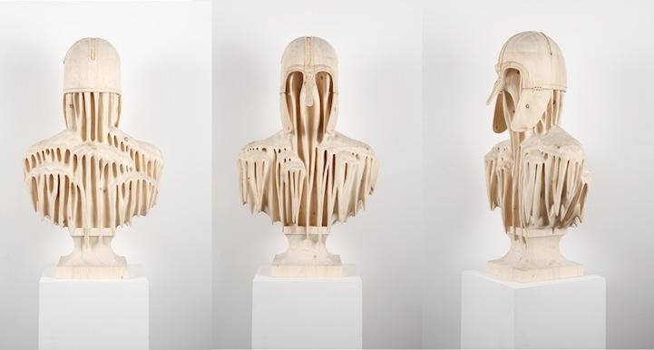 Wood Sculptures of Surreal Figures