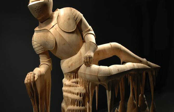 Wood Sculptures of Surreal Figures