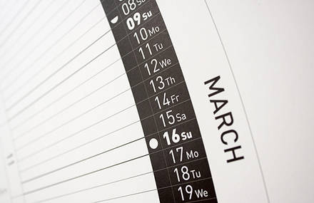 A Circular Wall Calendar for 2014 – sun 50° north of the equator