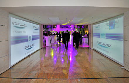 Interactive wall projection